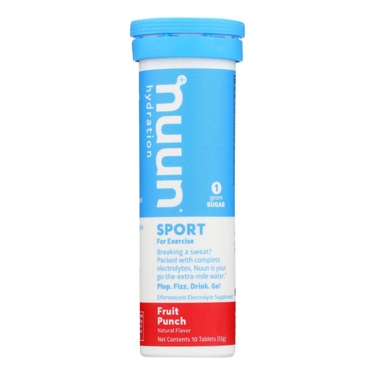 Nuun Hydration Drink Tab - Active - Fruit Punch - 10 Tablets - Case Of 8 | OnlyNaturals.us