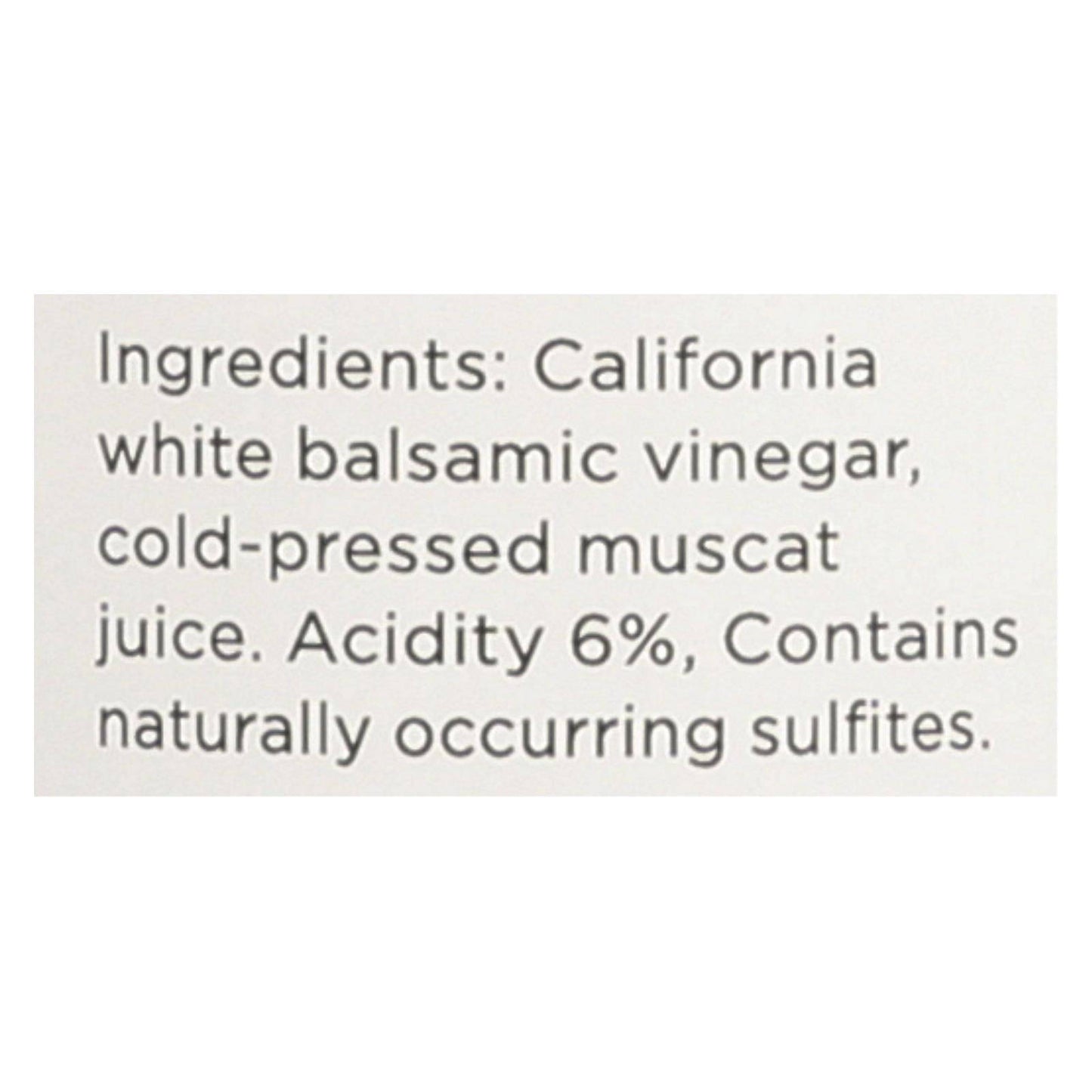 O Olive Oil California White Balsamic Vinegar - Case Of 6 - 10.1 Fz | OnlyNaturals.us