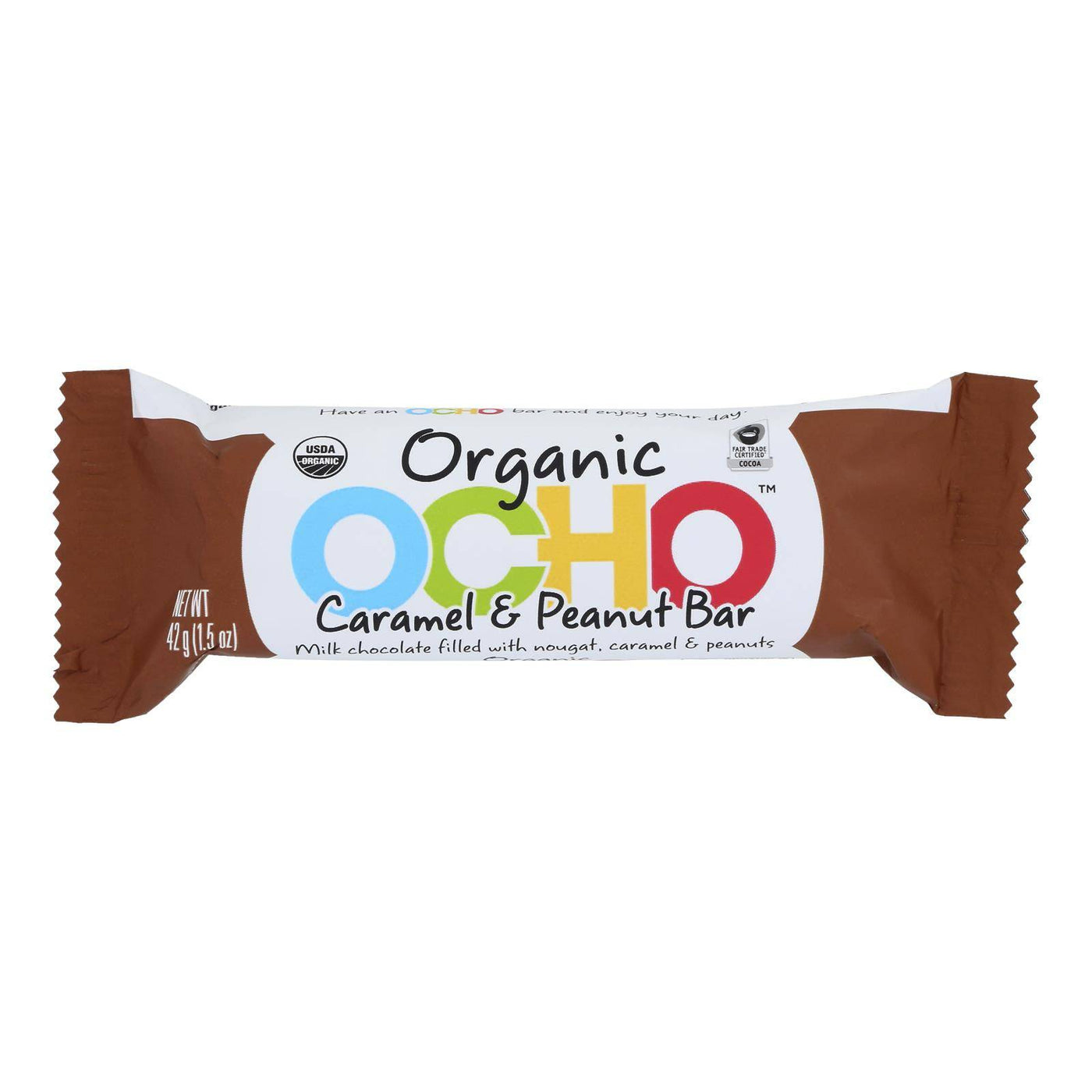 Ocho Candy - Candy Bar Crml-peanut - Case Of 12-1.5 Oz | OnlyNaturals.us