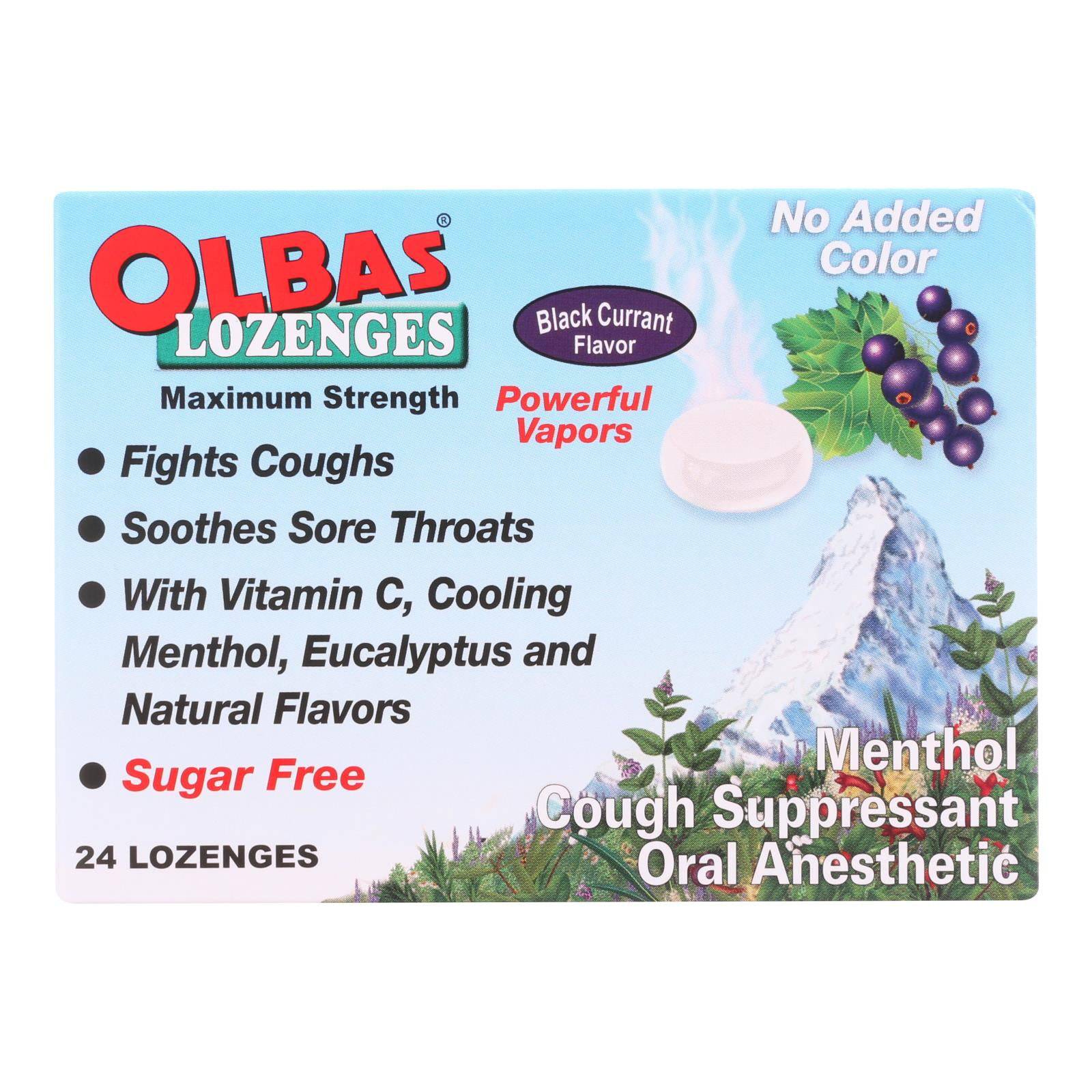 Olbas Lozenges Black Currant Menthol  - 1 Each - 24 Ct | OnlyNaturals.us