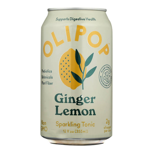 Olipop - Sprking Tonic Ginger Lemon - Case Of 12-12 Fz | OnlyNaturals.us