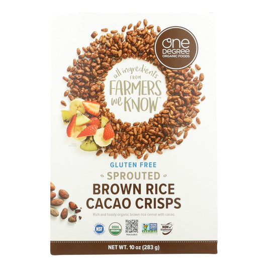 One Degree Organic Foods Sprouted Brown Rice - Cacao Crisps - Case Of 6 - 10 Oz. | OnlyNaturals.us