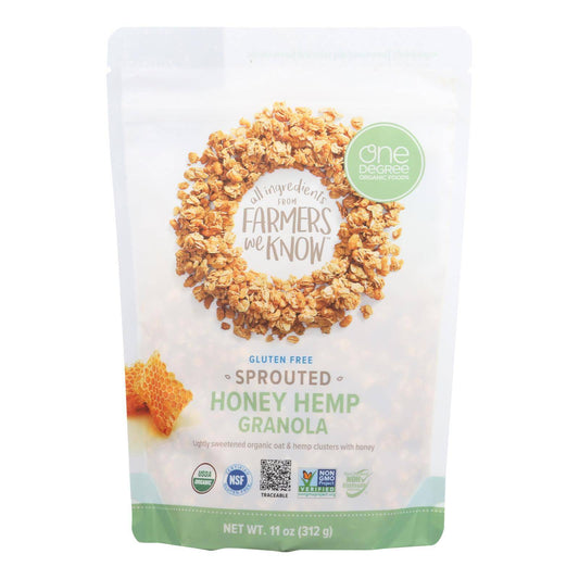 Buy One Degree Organic Foods Sprouted Oat Hemp Granola - Honey - Case Of 6 - 11 Oz.  at OnlyNaturals.us