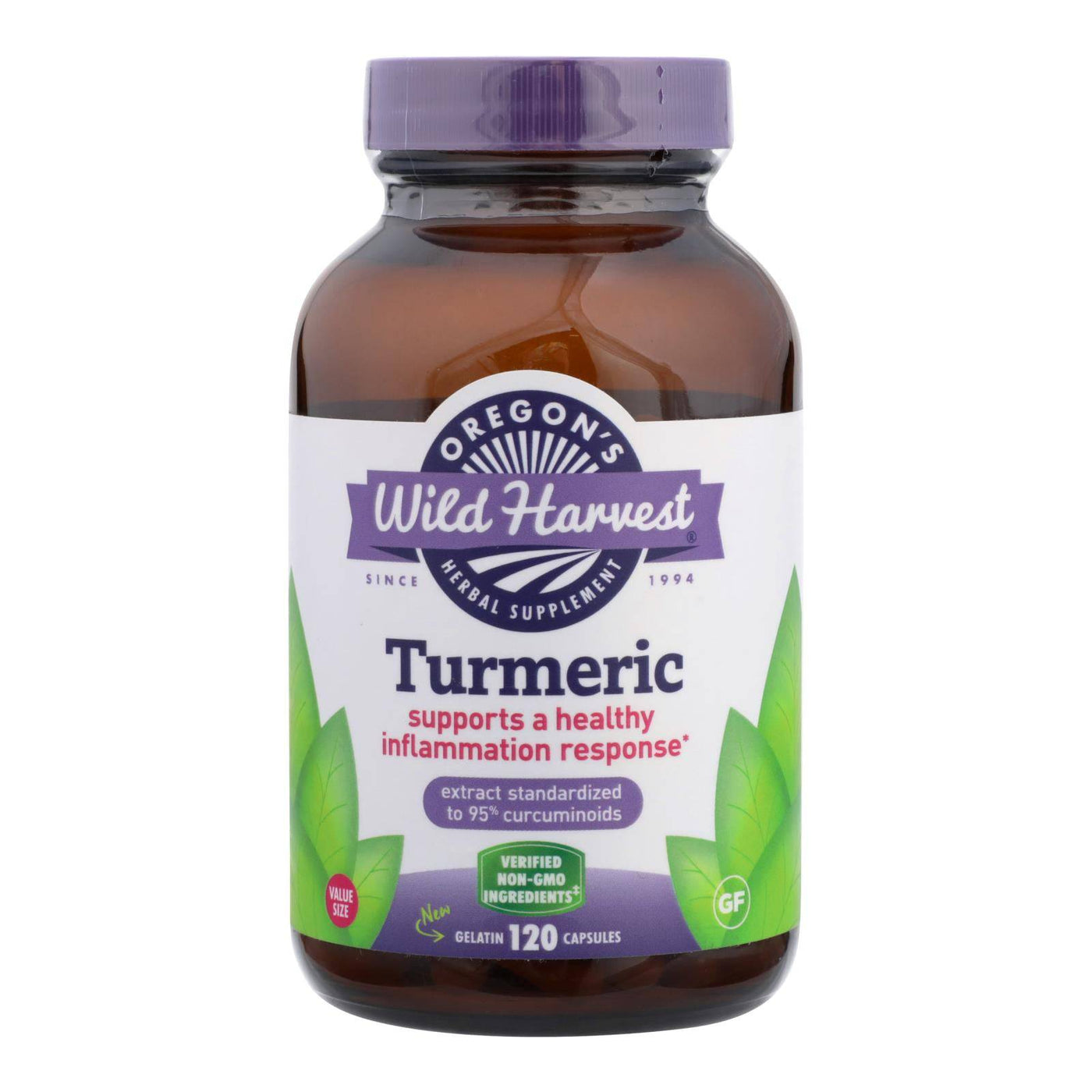Oregon's Wild Harvest Turmeric Herbal Supplement  - 1 Each - 120 Vcap | OnlyNaturals.us