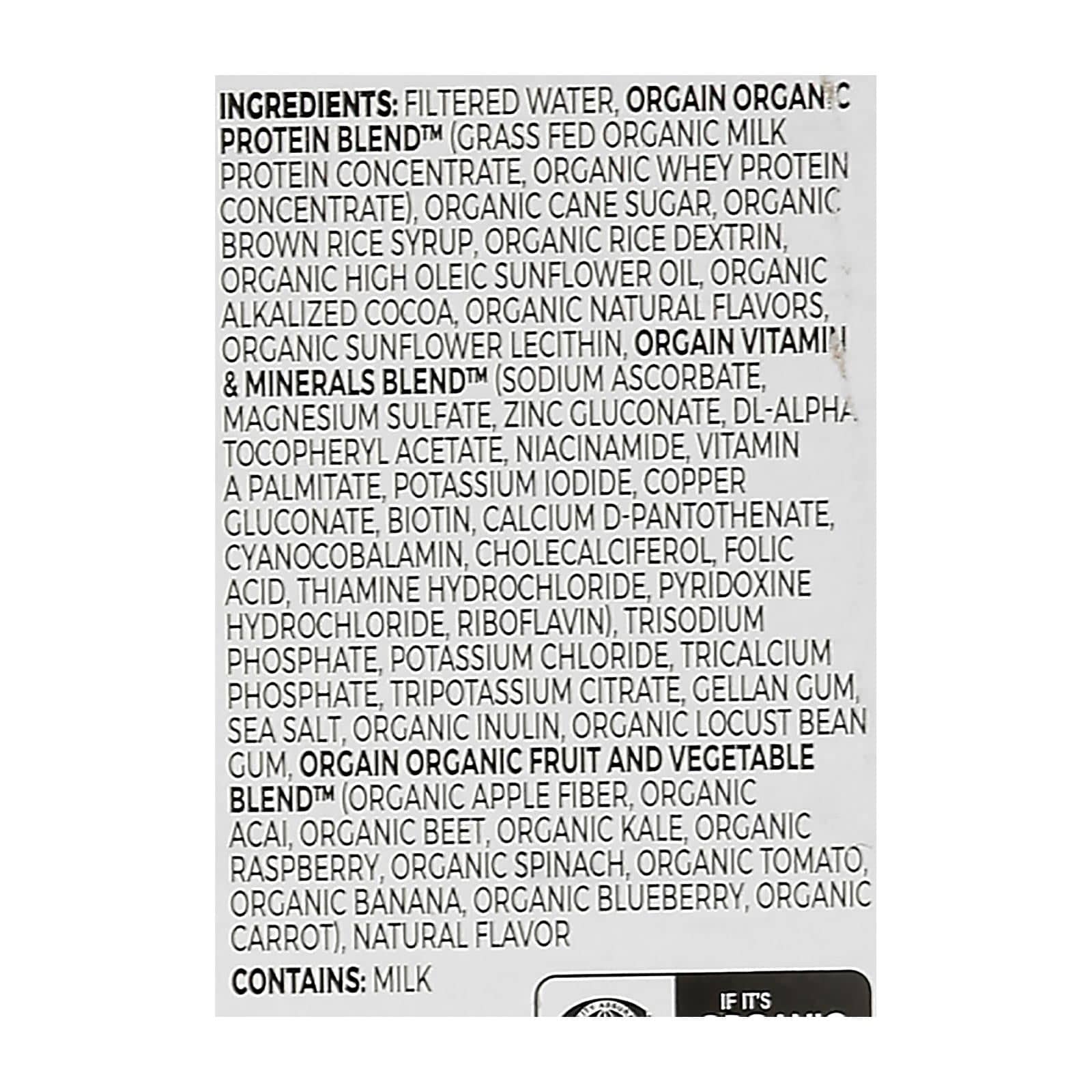 Orgain Organic Nutrition Shake - Chocolate Fudge - 11 Fl Oz - Case Of 12 | OnlyNaturals.us