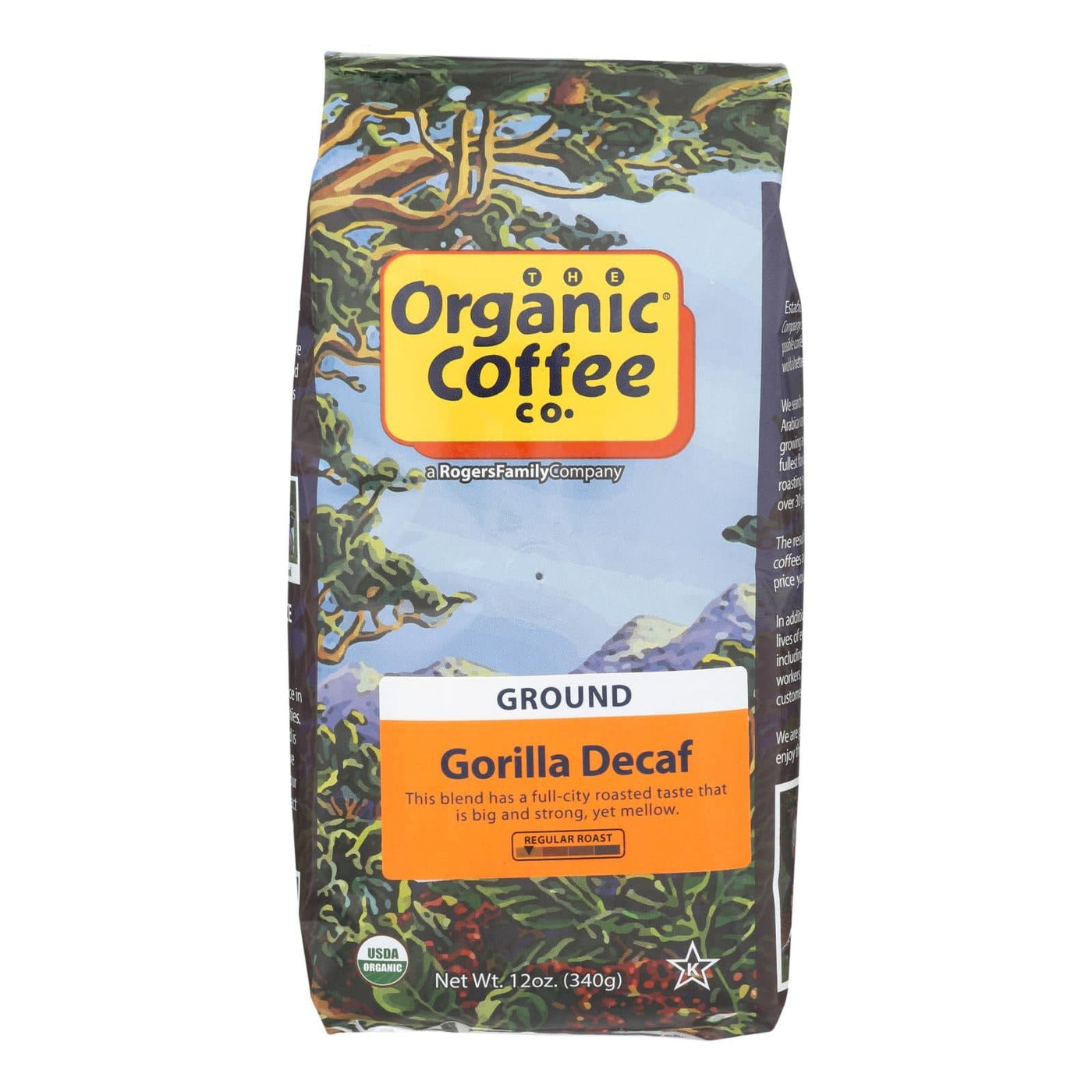 Organic Coffee Company Occ Gorilla Decaf Ground, Regular Roast  - Case Of 6 - 12 Oz | OnlyNaturals.us