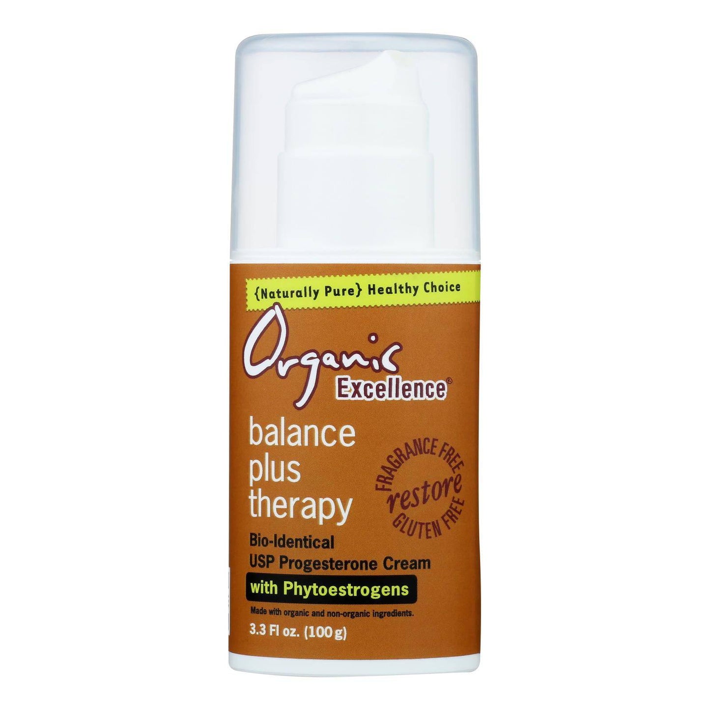 Buy Organic Excellence Balance Plus Therapy Bio-identical Progesterone Cream With Phytoestrogens - 3 Oz  at OnlyNaturals.us