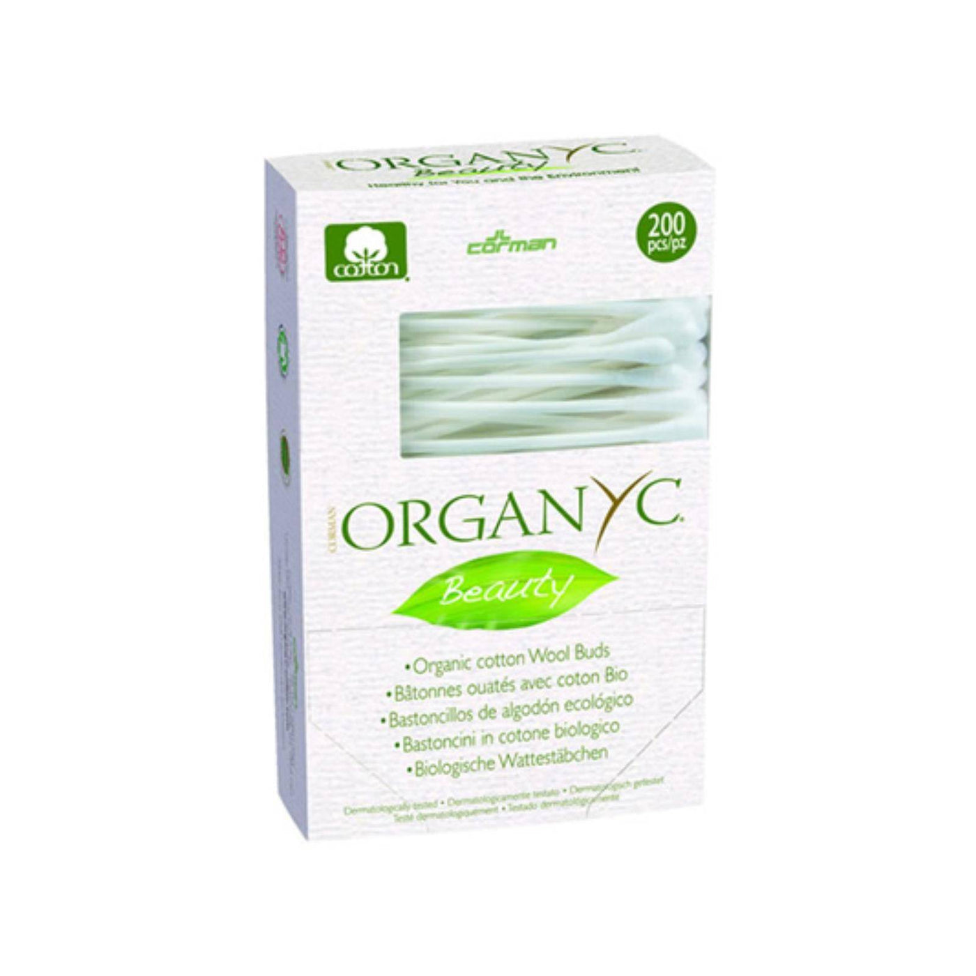 Organyc Beauty Cotton Swabs - 200 Pack | OnlyNaturals.us
