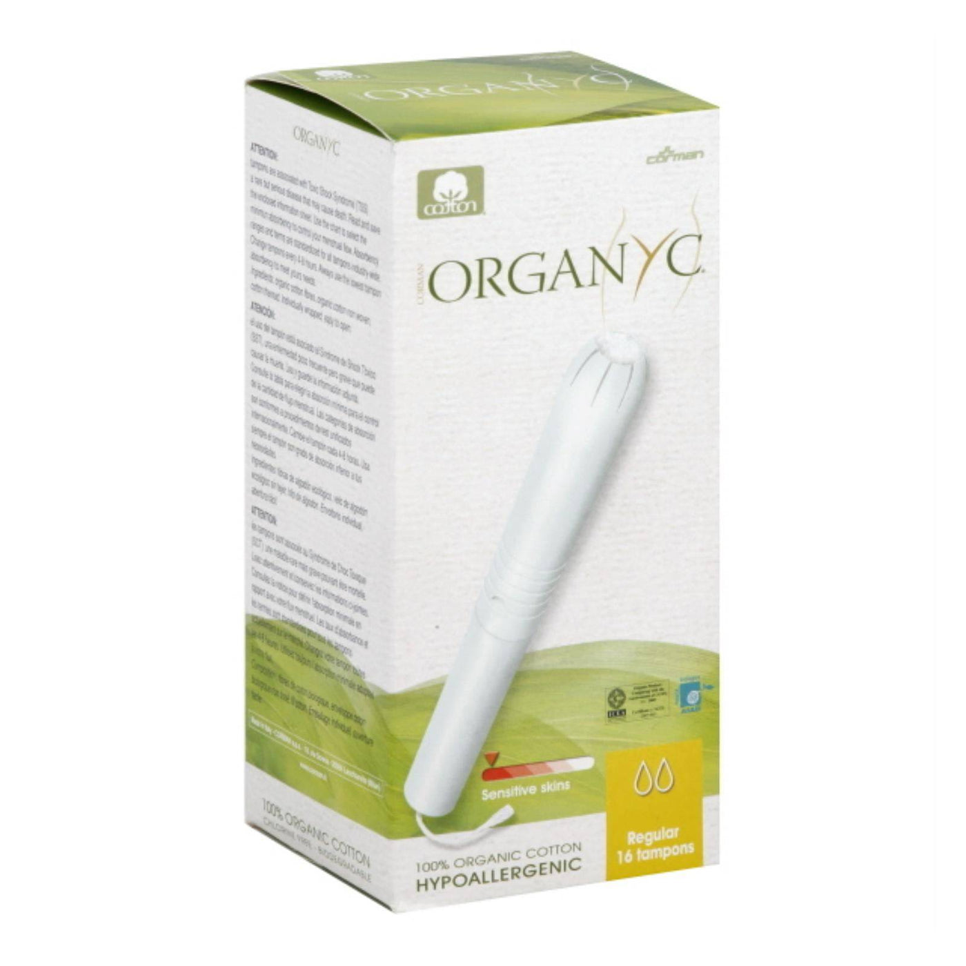 Buy Organyc Cotton Tampons - Regular Apple - 16 Pack  at OnlyNaturals.us