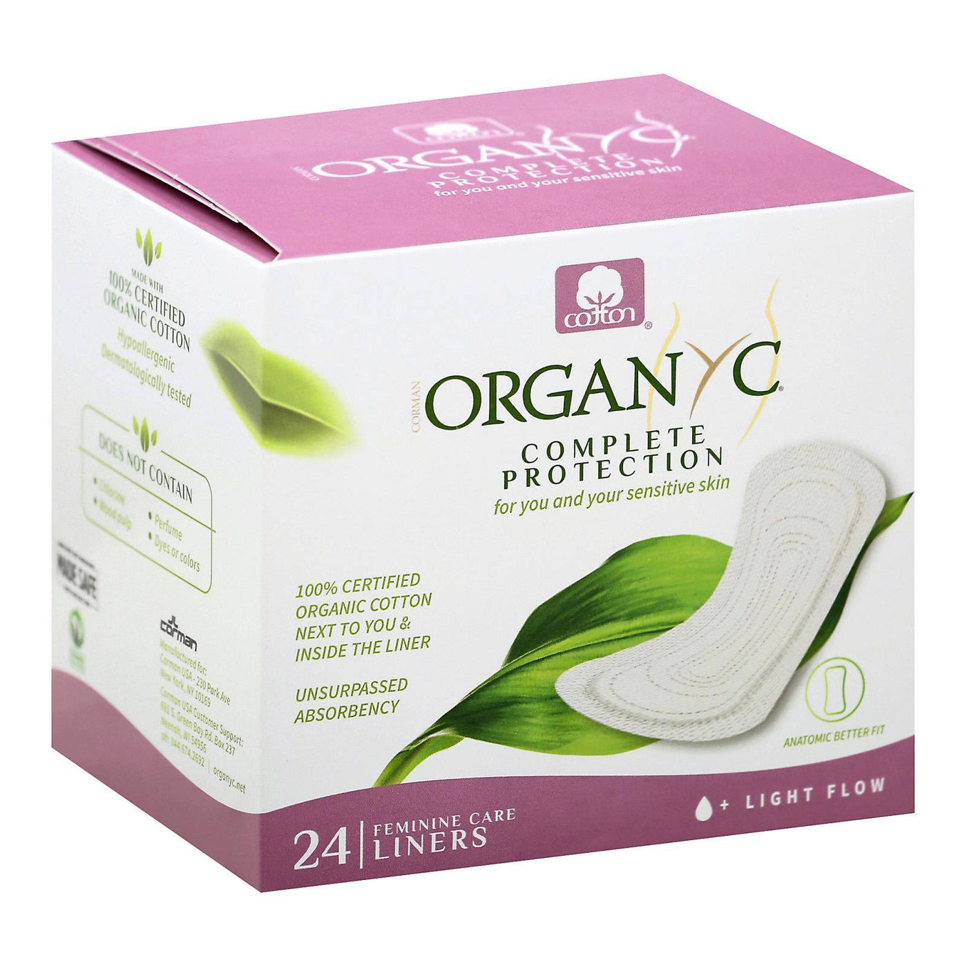 Buy Organyc - Panty Liners Ctn Folded - 1 Each - 24 Ct  at OnlyNaturals.us