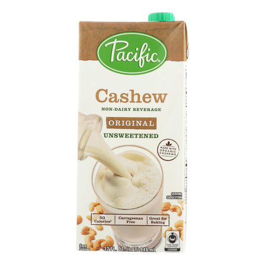 Pacific Natural Foods Cashew Beverage - Organic - Unsweetened- Case Of 6 - 32 Fl Oz | OnlyNaturals.us