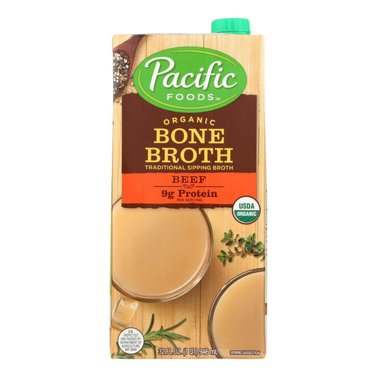 Pacific Natural Foods Organic Beef Bone Broth - Case Of 12 - 32 Fz | OnlyNaturals.us