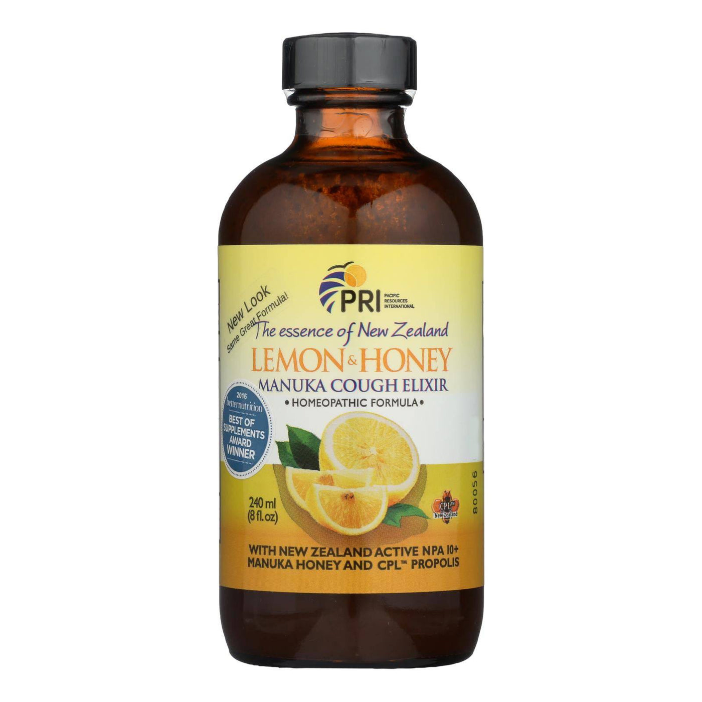 Pacific Resources International Lemon & Honey, Manuka Cough Elixir  - 1 Each - 8 Fz | OnlyNaturals.us