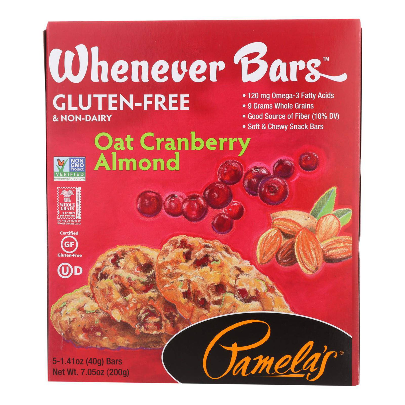 Pamela's Products - Oat Chocolate Chip Whenever Bars - Peanut Butter - Case Of 6 - 1.41 Oz. | OnlyNaturals.us