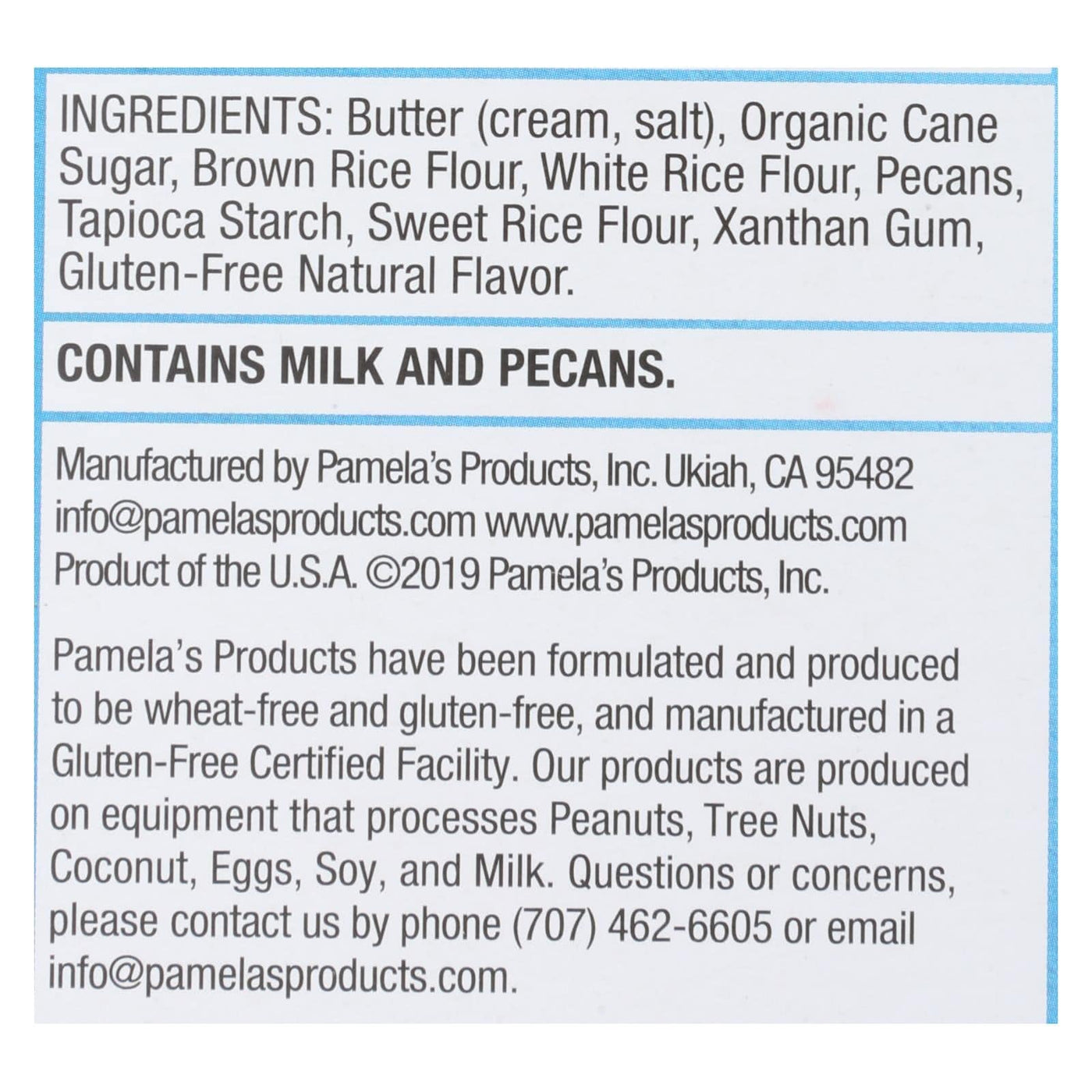 Pamela's Products - Cookies - Pecan Shortbread - Gluten-free - Case Of 6 - 6.25 Oz. | OnlyNaturals.us