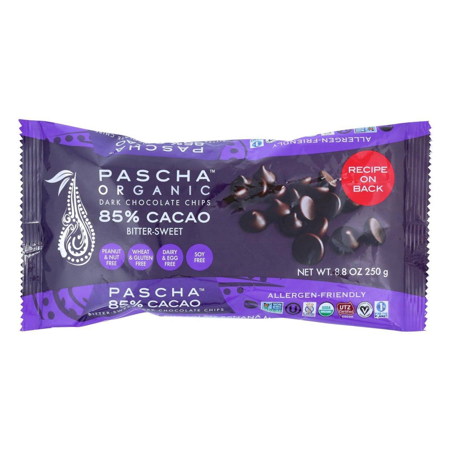 Buy Pascha Organic Chocolate Chips -bitter-sweet Dark 85% - Case Of 6 - 8.8 Oz  at OnlyNaturals.us