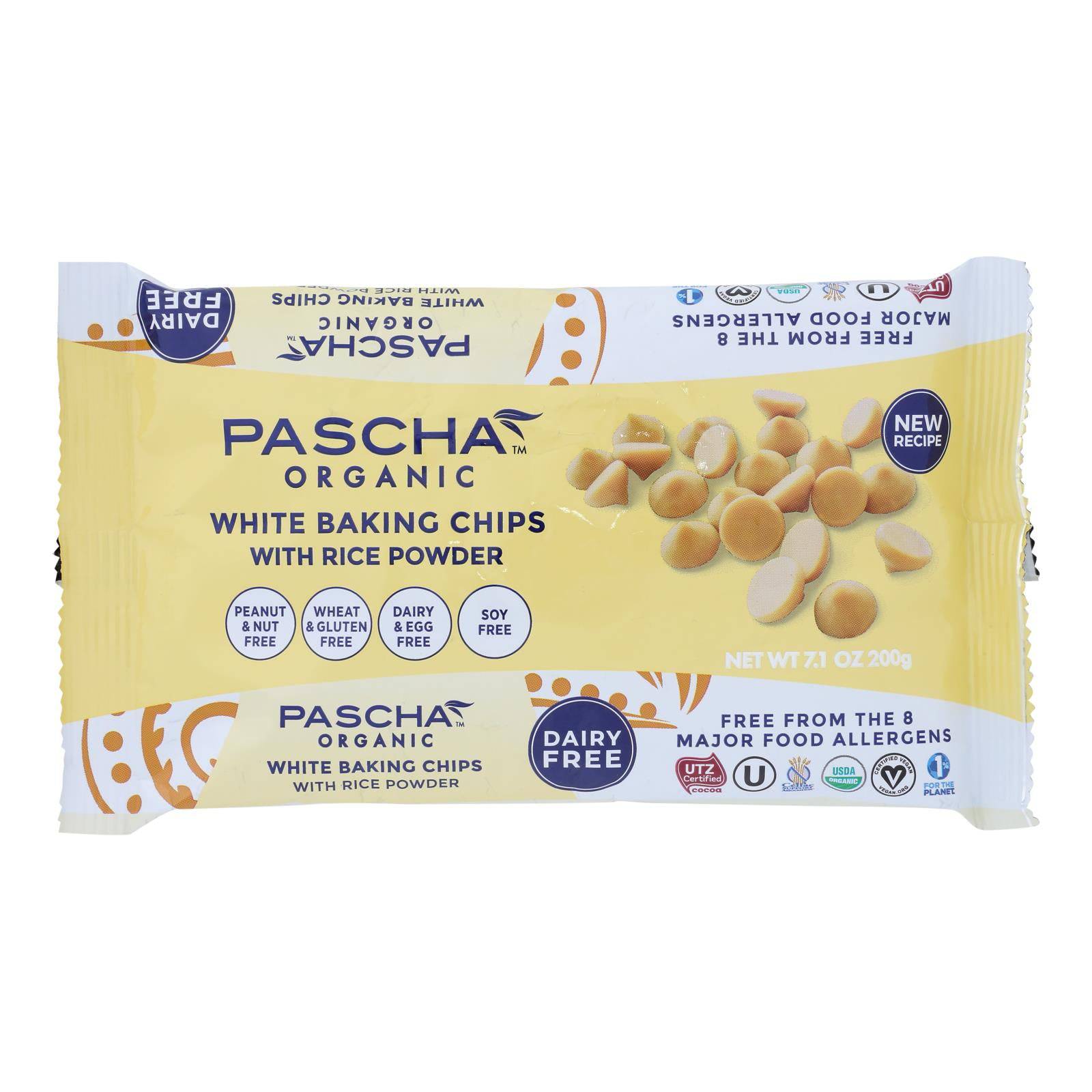 Buy Pascha Organic Rice Milk Chocolate Baking Chips - White Chocolate - Case Of 8 - 7 Oz  at OnlyNaturals.us