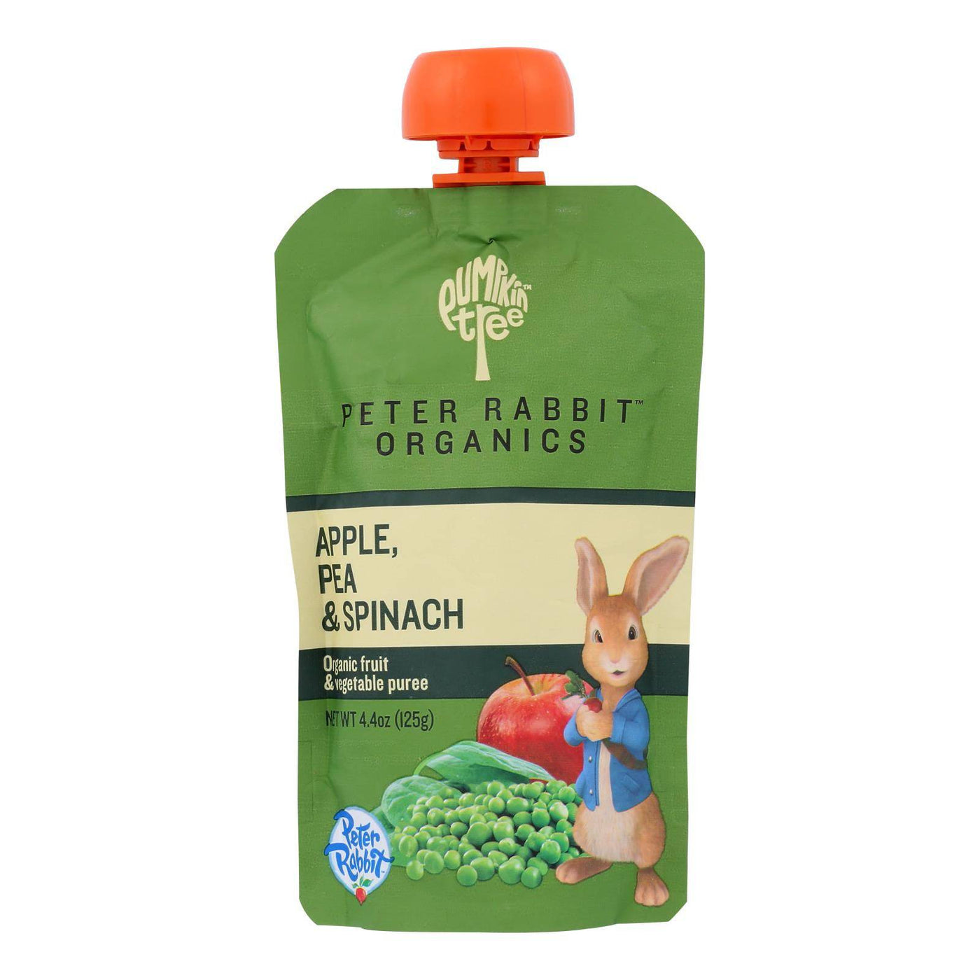 Peter Rabbit Organics Veggie Snacks - Pea Spinach And Apple - Case Of 10 - 4.4 Oz. | OnlyNaturals.us