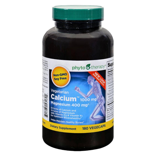 Buy Phyto-therapy Vegetarian Calcium With Magnesium - 180 Capsules  at OnlyNaturals.us