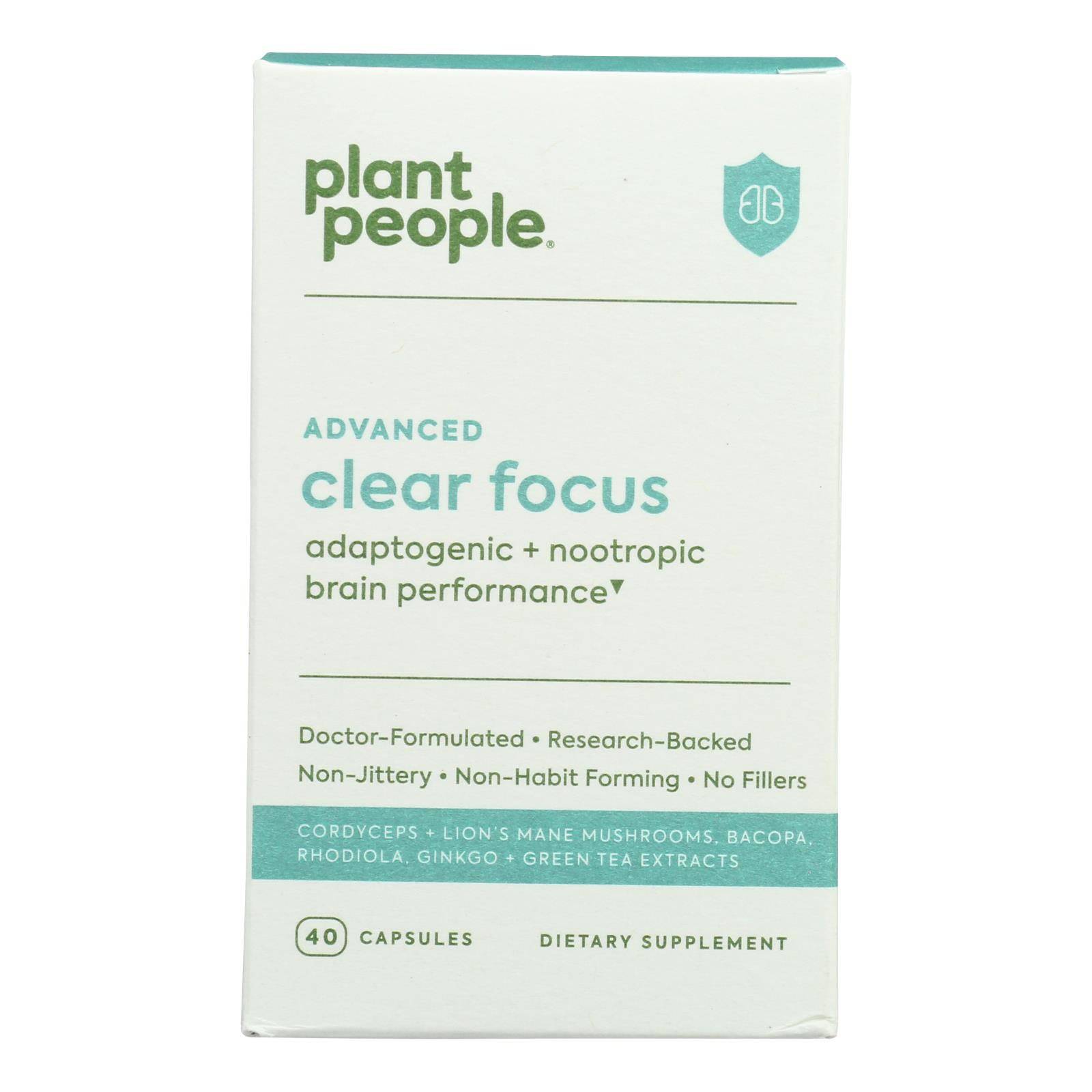 Plant People - Clear Focus - 1 Each 1-40 Cap | OnlyNaturals.us