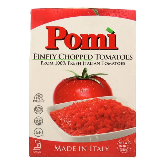 Pomi Tomatoes Chopped Tomatoes - Finely - Case Of 12 - 26.46 Oz. | OnlyNaturals.us