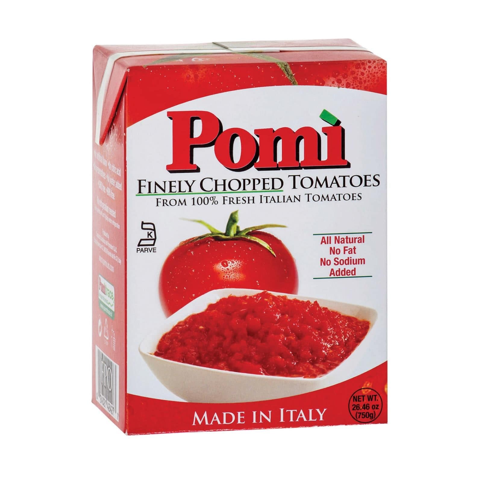 Pomi Tomatoes Chopped Tomatoes - Finely - Case Of 12 - 26.46 Oz. | OnlyNaturals.us