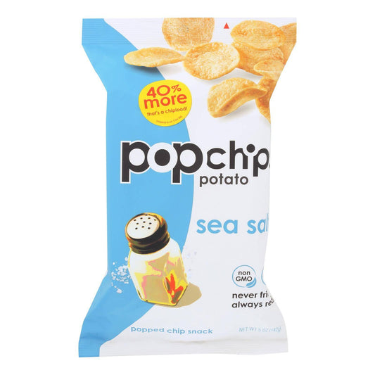 Popchips Potato Chip - Sea Salt - Case Of 12 - 5 Oz | OnlyNaturals.us