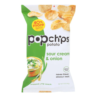 Popchips Potato Chip - Sour Cream - Onion - Case Of 12 - 5 Oz | OnlyNaturals.us