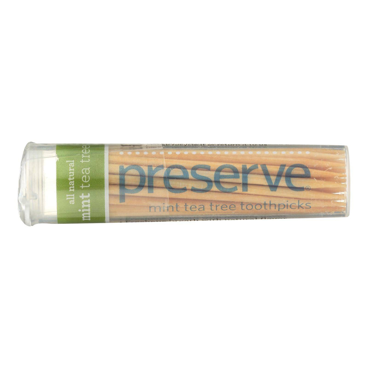 Buy Preserve Flavored Toothpicks Mint Tea Tree - 35 Pieces - Case Of 24  at OnlyNaturals.us