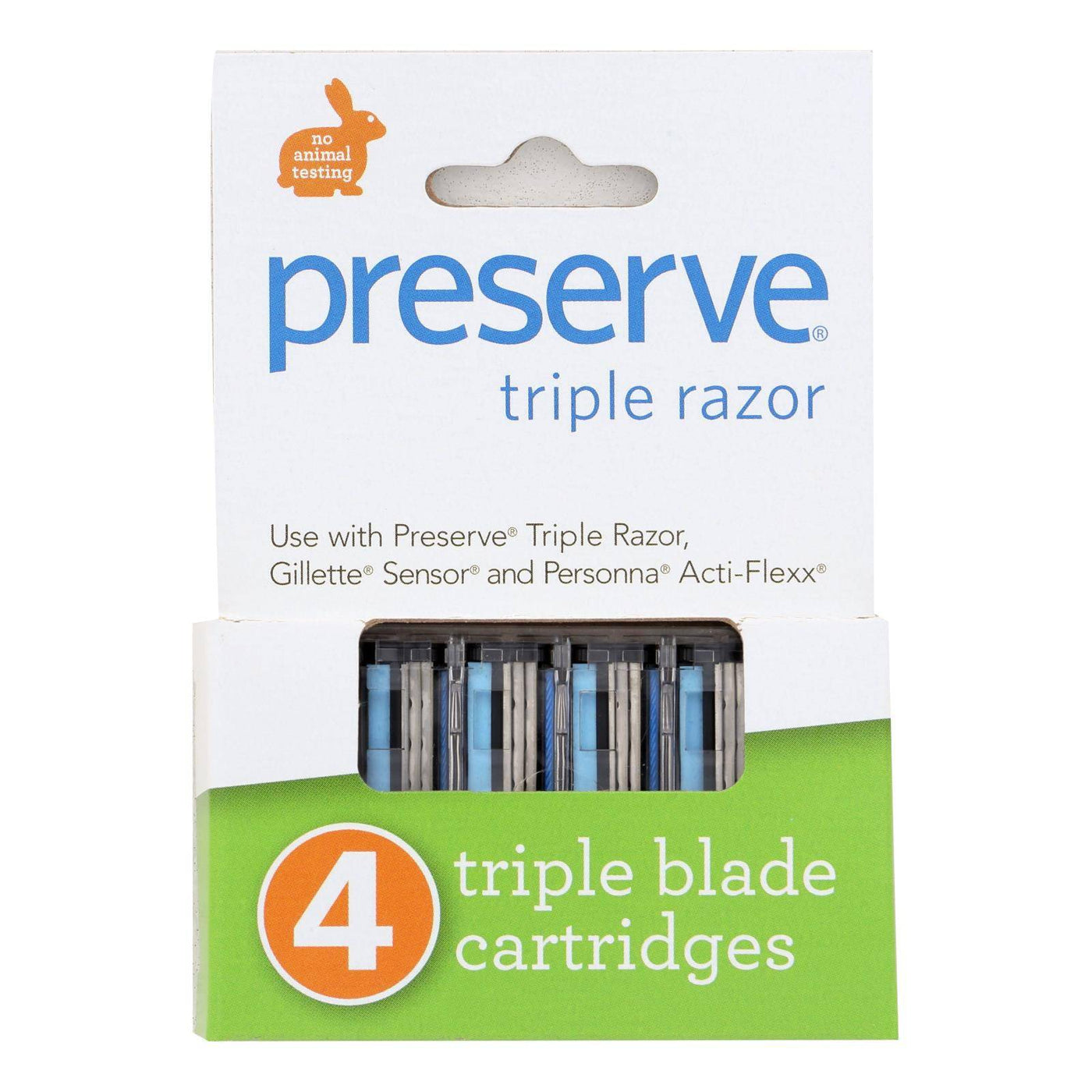 Buy Preserve Triple Blade Refills - Case Of 6 - 4 Packs  at OnlyNaturals.us