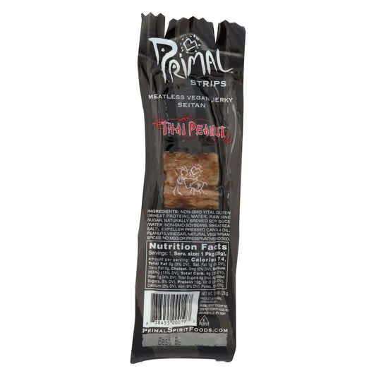 Buy Primal Strips Vegan Jerky - Meatless - Seitan - Thai Peanut - 1 Oz - Case Of 24  at OnlyNaturals.us