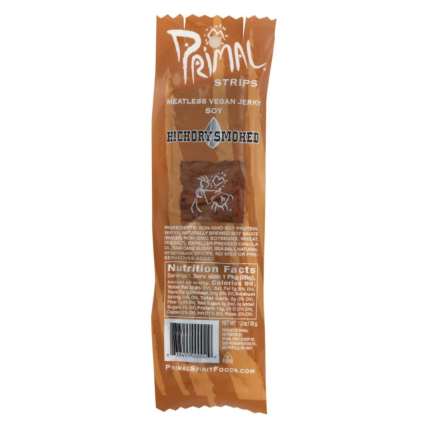 Buy Primal Strips Vegan Jerky - Meatless - Soy - Hickory Smoked - 1 Oz - Case Of 24  at OnlyNaturals.us