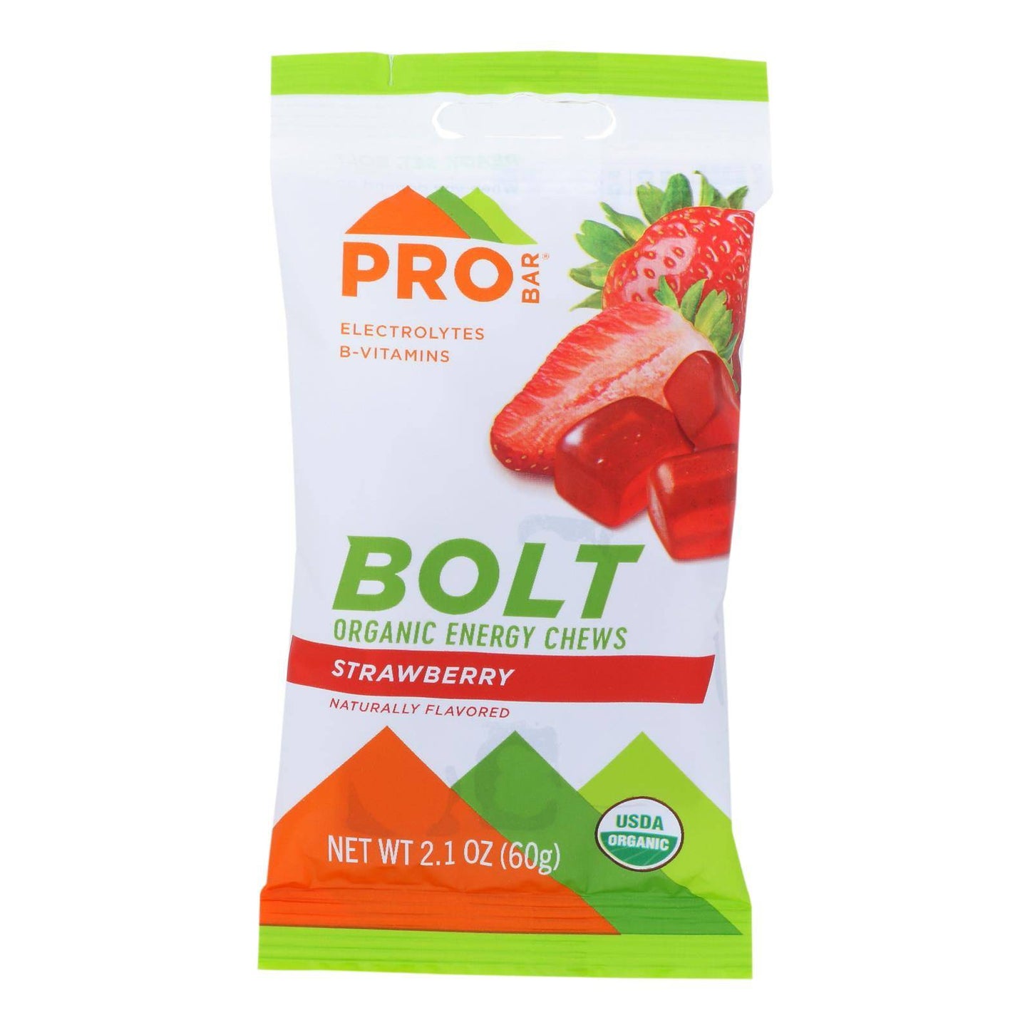 Probar Bolt Energy Chews - Organic Strawberry - 2.1 Oz - Case Of 12 | OnlyNaturals.us