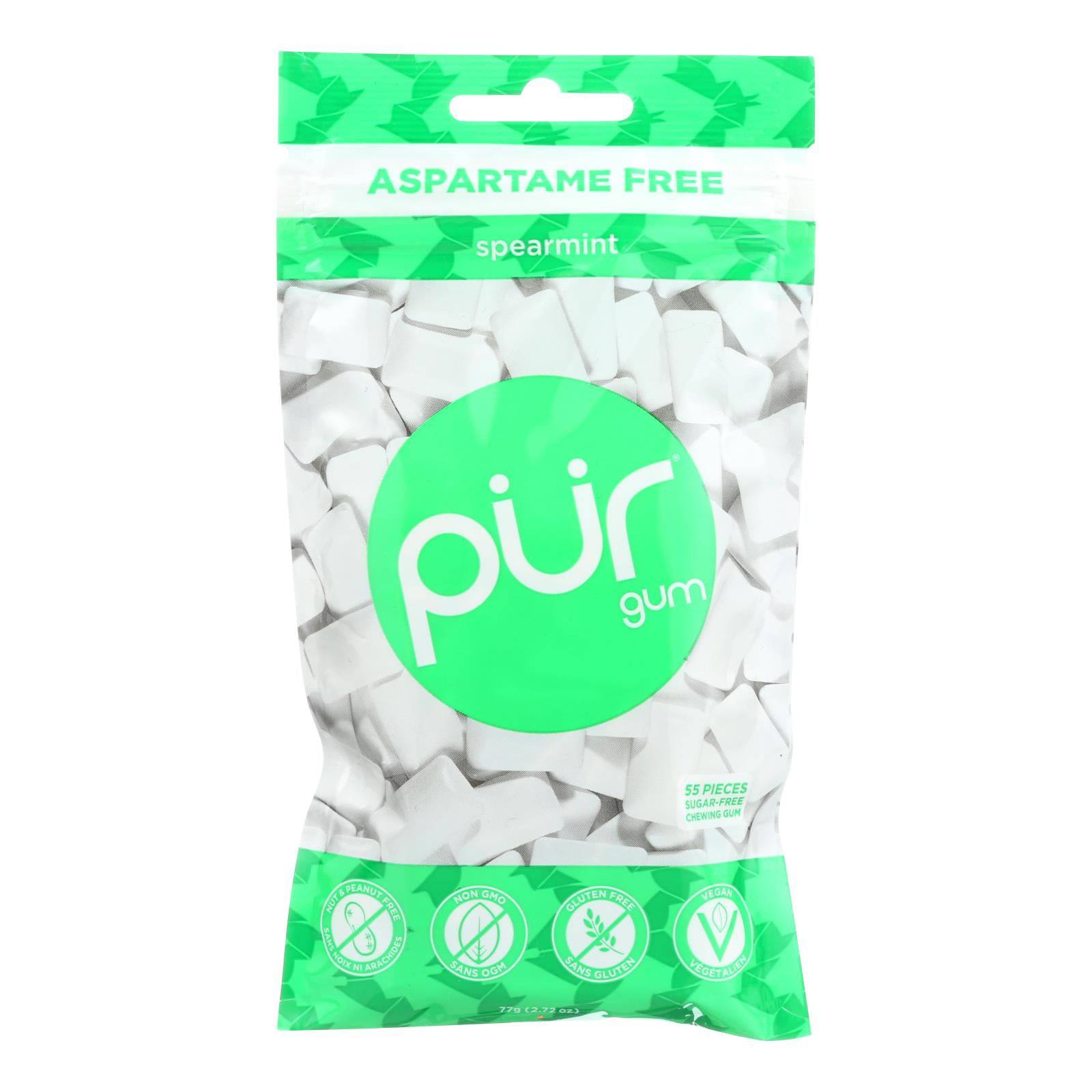 Pur Spearmint Gum  - Case Of 12 - 2.72 Oz | OnlyNaturals.us