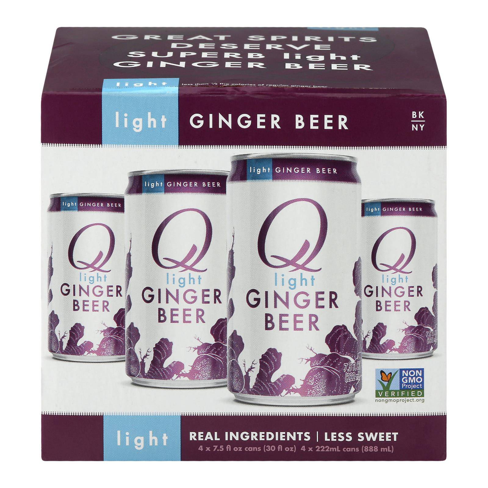 Q Drinks - Ginger Beer Light - Case Of 6 - 4-7.5 Fz | OnlyNaturals.us