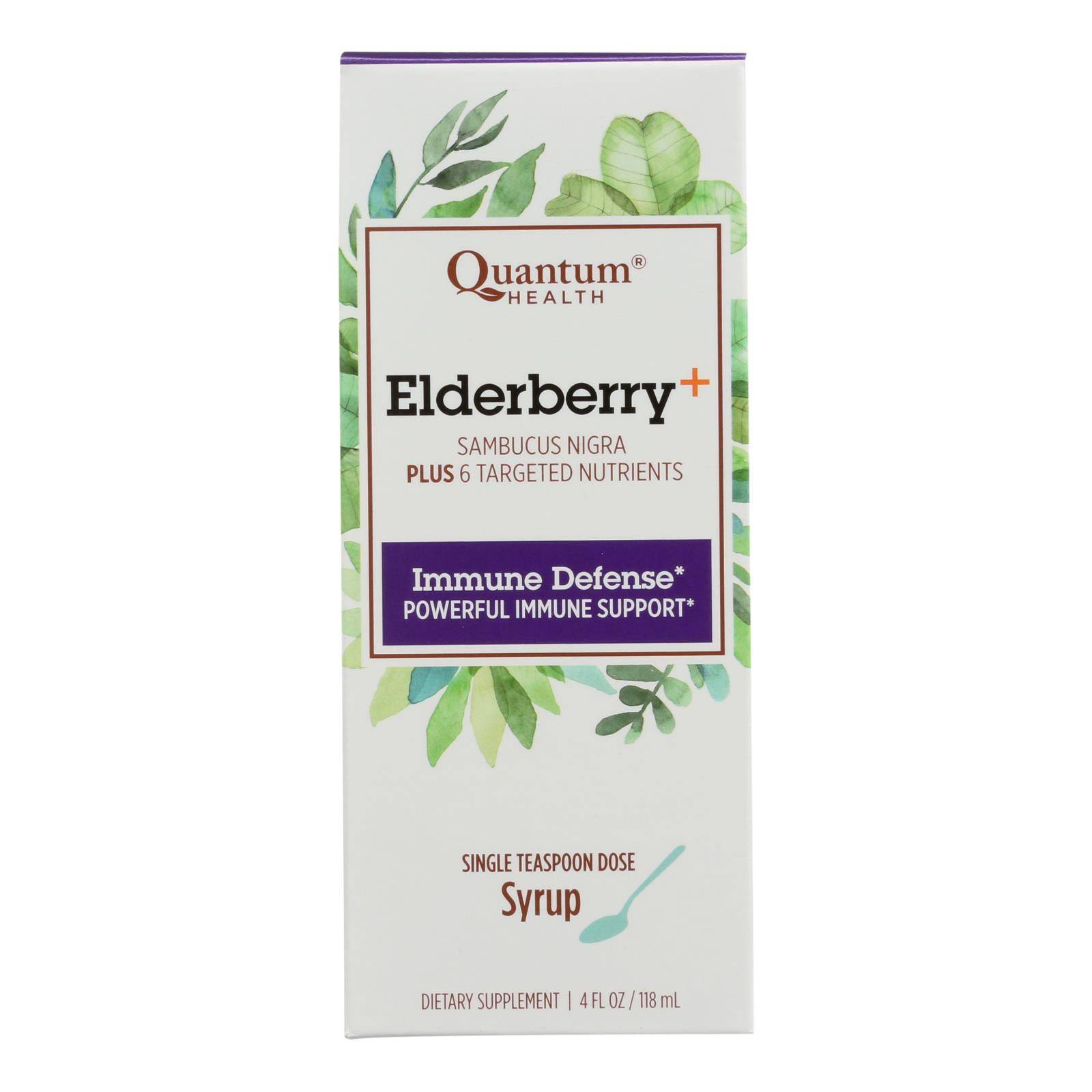 Quantum Elderberry Syrup - 4 Fl Oz | OnlyNaturals.us