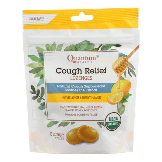 Buy Quantum Research Organic Cough Relief Lozenges - Meyer Lemon & Honey - 18 Count  at OnlyNaturals.us