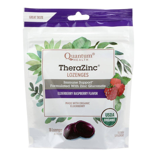 Buy Quantum Research Zinc Lozenges - Elderberry Raspberry - 18 Count  at OnlyNaturals.us