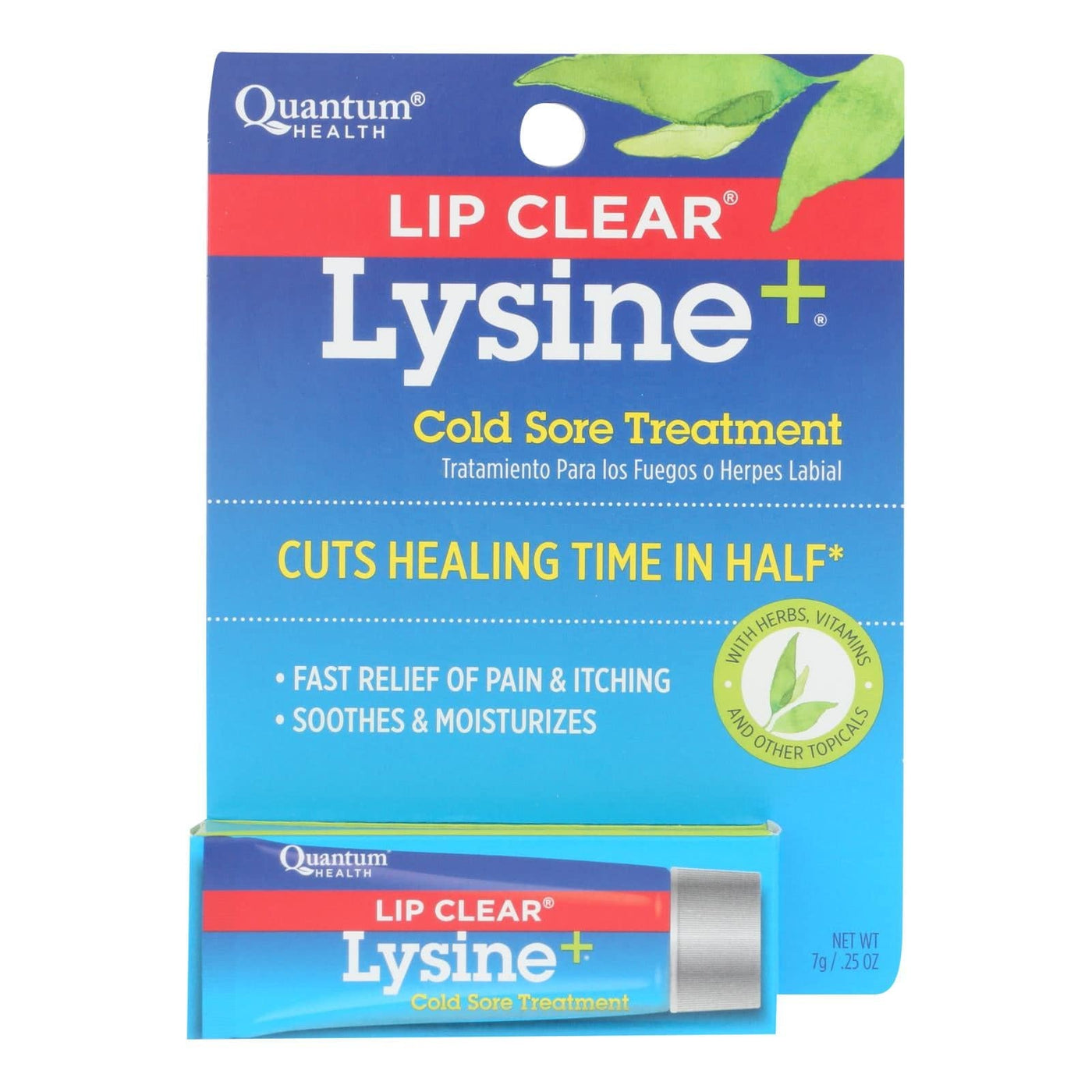 Buy Quantum Lipclear Lysine And Cold Sore Treatment All Natural Ointment - 0.25 Oz  at OnlyNaturals.us