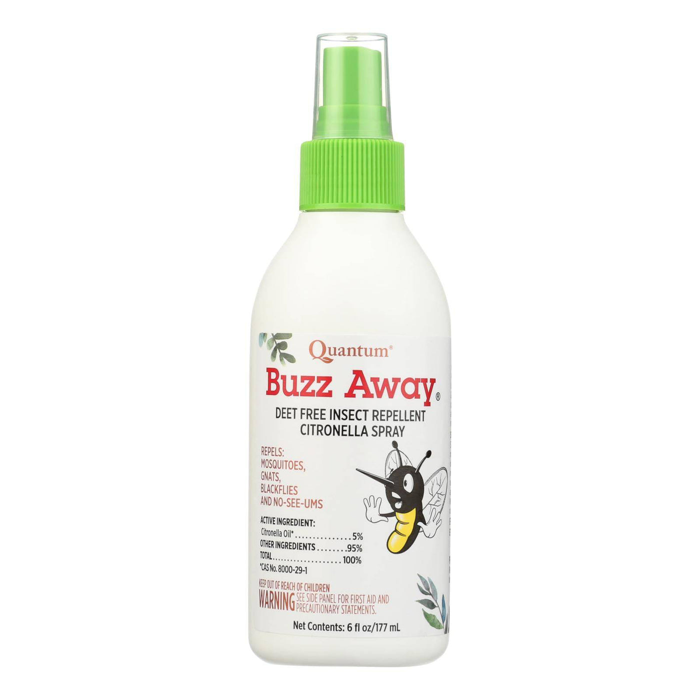 Quantum Research Buzz Away Insect Repellent Citronella Spray - 6 Oz | OnlyNaturals.us
