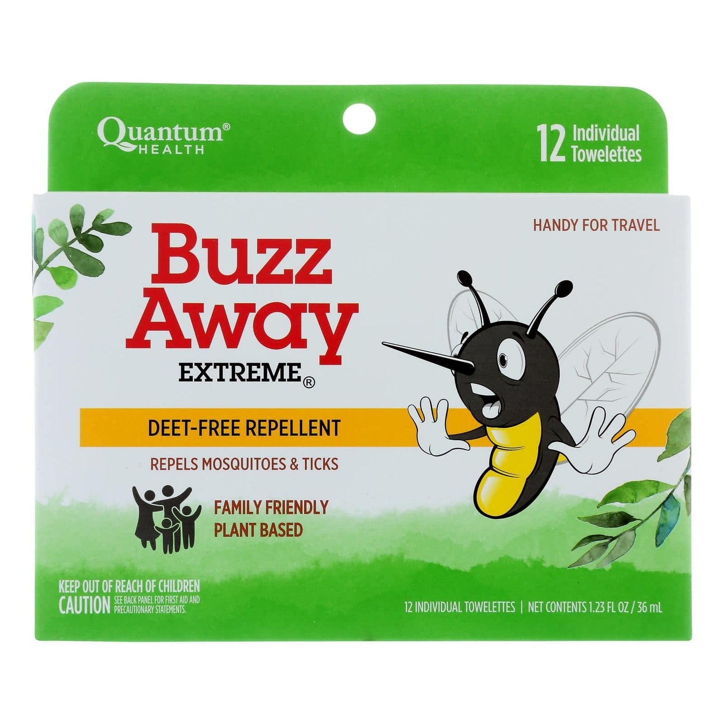 Quantum Research Buzz Away Towelettes - 12 Pack | OnlyNaturals.us