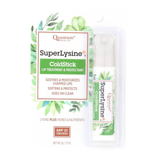 Quantum Super Lysine And Cold Stick Tube Lip Protector And Cold Sore Treatment - 0.18 Oz | OnlyNaturals.us