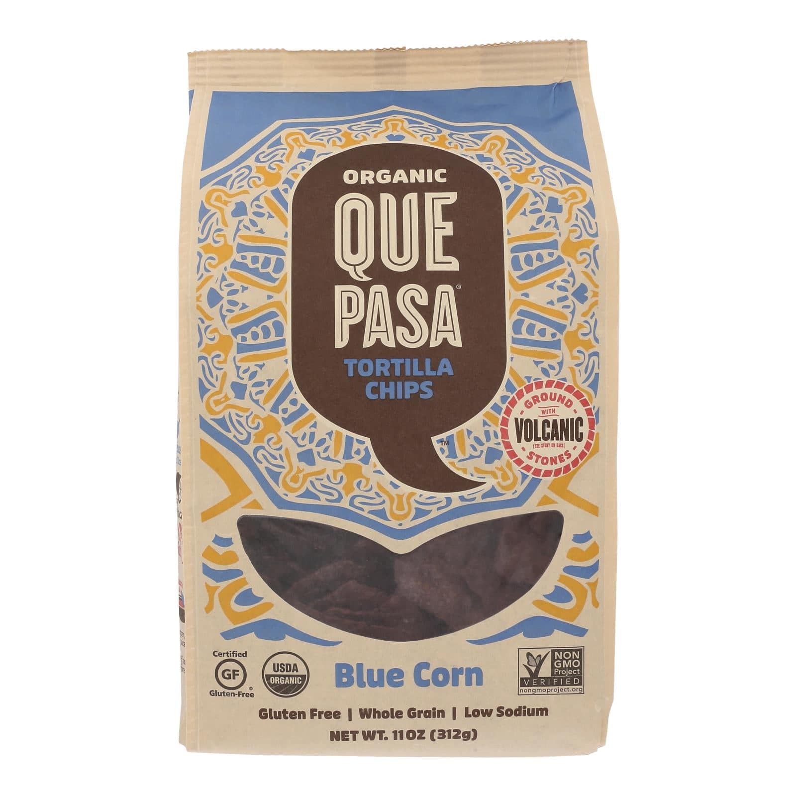 Que Pasa - Tortilla Chips Blue - Case Of 6-11 Oz | OnlyNaturals.us