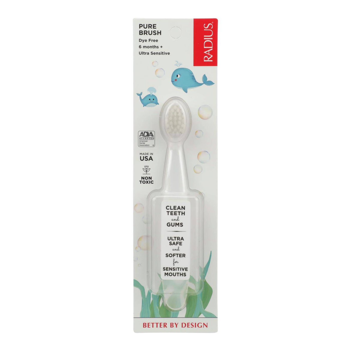 Buy Radius - Pure Baby Toothbrush 6-18 Months - Ultra Soft - Case Of 6  at OnlyNaturals.us