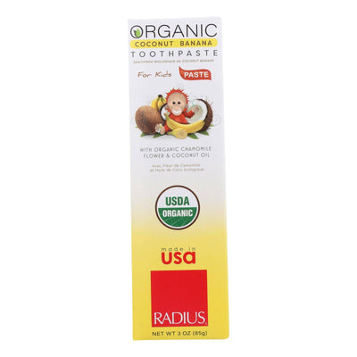 Radius Coconut Banana With Organic Chamomile Flower & Coconut Oil Toothpaste  - 1 Each - 3 Oz | OnlyNaturals.us