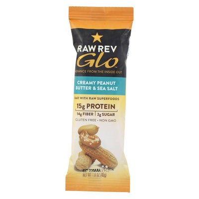 Raw Revolution Glo Bar - Creamy Peanut Butter And Sea Salt - 1.6 Oz - Case Of 12 | OnlyNaturals.us
