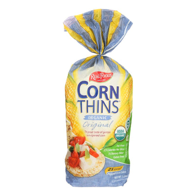 Real Foods Organic Corn Thins - Case Of 6 - 5.3 Oz. | OnlyNaturals.us