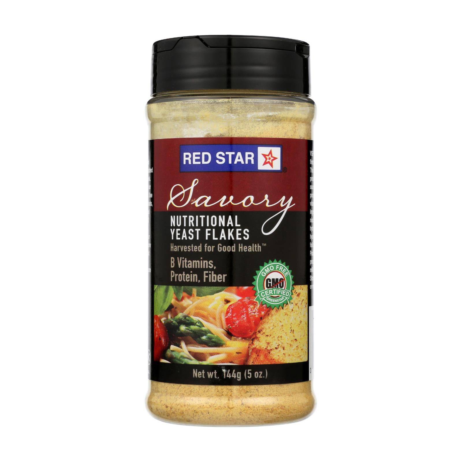 Red Star Nutritional Yeast Vegetarian Support Formula - Yeast Flakes - Mini - Case Of 6 - 5 Oz. | OnlyNaturals.us