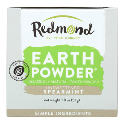 Redmond Earthpowder Toothpowder Spearmint  - 1 Each - 1.8 Oz | OnlyNaturals.us
