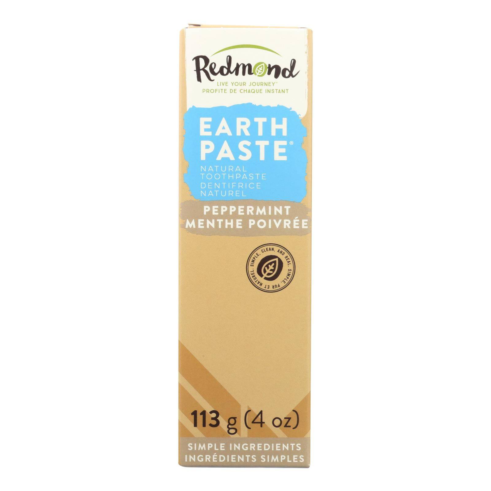 Buy Redmond Trading Company Earthpaste Natural Toothpaste Peppermint - 4 Oz  at OnlyNaturals.us